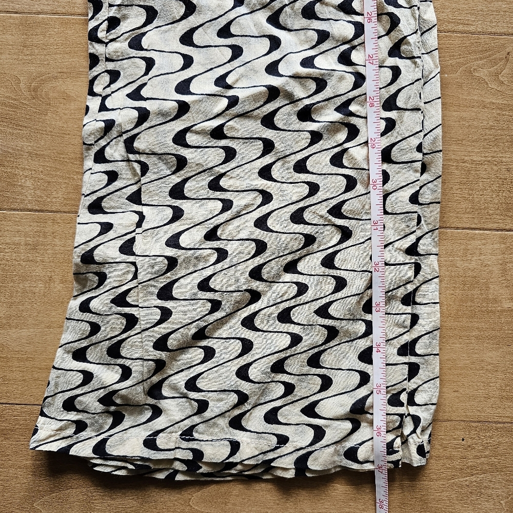 Gimaguas Disco Wave Pattern Pants in Black and White Xs Cotton - Picture 5 of 6